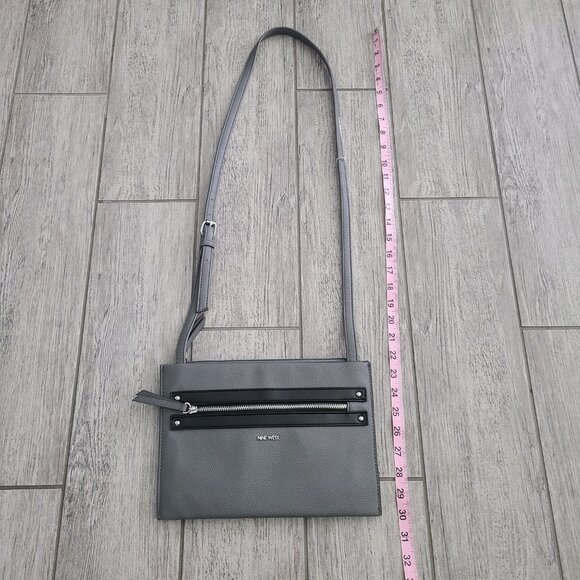 Nine West women's Gray Crossbody Bag with Front Zipper Detail - Picture 9 of 10